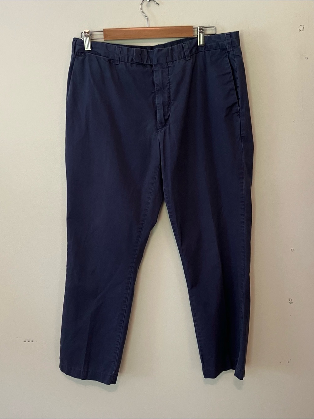 VTG Polo Ralph Lauren Mens 35x32 Faded Blue Slim Fit Pants Casual Cotton